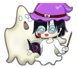 The ghost wish you a Happy Halloween! sticker #13233343