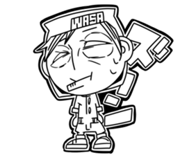 wasawasa man Sticker sticker #13233642