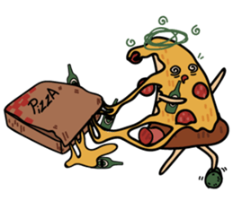 Drunker Pizza sticker #13234262
