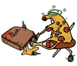 Drunker Pizza sticker #13234262
