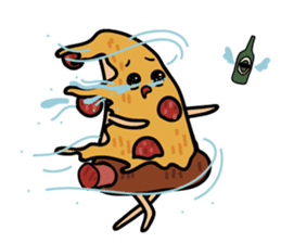 Drunker Pizza sticker #13234275