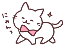 meow meow white kitten sticker #13234717