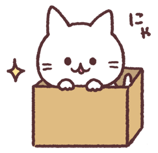 meow meow white kitten sticker #13234720