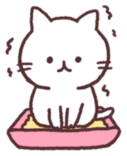 meow meow white kitten sticker #13234742