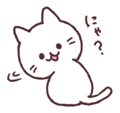 meow meow white kitten sticker #13234747