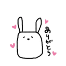 square face rabbits 3 sticker #13235710