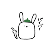 square face rabbits 3 sticker #13235717