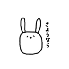 square face rabbits 3 sticker #13235718