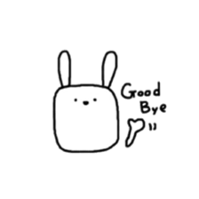 square face rabbits 3 sticker #13235719