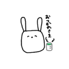 square face rabbits 3 sticker #13235720