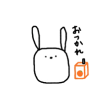 square face rabbits 3 sticker #13235721