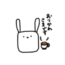 square face rabbits 3 sticker #13235722
