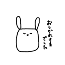 square face rabbits 3 sticker #13235723