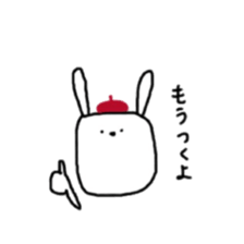 square face rabbits 3 sticker #13235727
