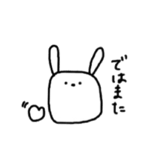 square face rabbits 3 sticker #13235730