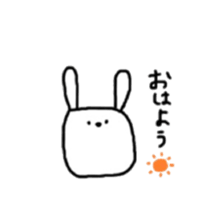 square face rabbits 3 sticker #13235732
