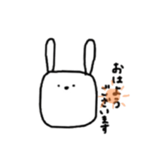 square face rabbits 3 sticker #13235733