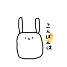 square face rabbits 3 sticker #13235735