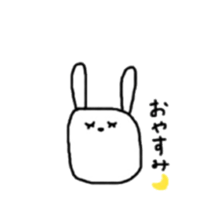 square face rabbits 3 sticker #13235736