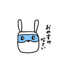 square face rabbits 3 sticker #13235737