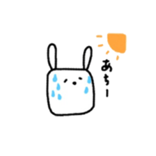 square face rabbits 3 sticker #13235740