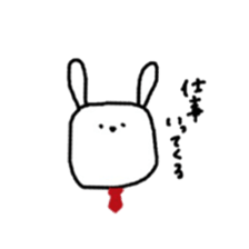 square face rabbits 3 sticker #13235745