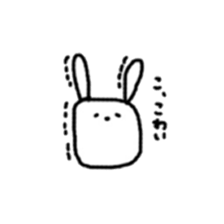 square face rabbits 3 sticker #13235747