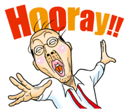 Sticker of a middle-aged man 2 sticker #13236430