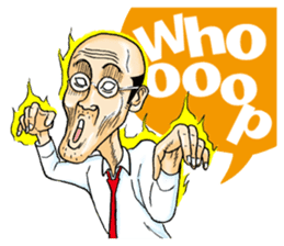 Sticker of a middle-aged man 2 sticker #13236436