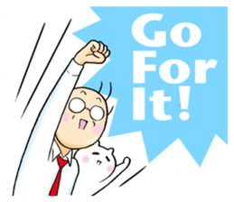 Sticker of a middle-aged man 2 sticker #13236437