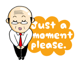 Sticker of a middle-aged man 2 sticker #13236439