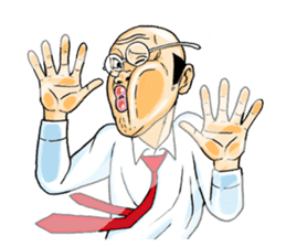 Sticker of a middle-aged man 2 sticker #13236445