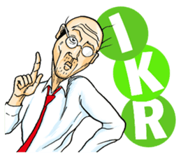 Sticker of a middle-aged man 2 sticker #13236447