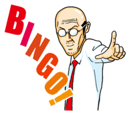 Sticker of a middle-aged man 2 sticker #13236448