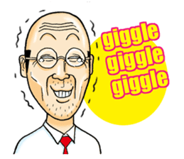 Sticker of a middle-aged man 2 sticker #13236450