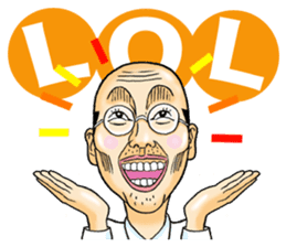 Sticker of a middle-aged man 2 sticker #13236451