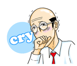 Sticker of a middle-aged man 2 sticker #13236452