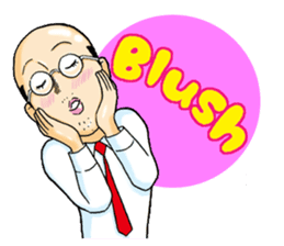 Sticker of a middle-aged man 2 sticker #13236453