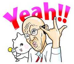 Sticker of a middle-aged man 2 sticker #13236456