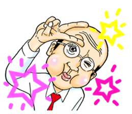 Sticker of a middle-aged man 2 sticker #13236457