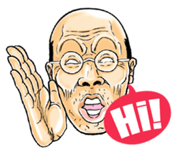 Sticker of a middle-aged man 2 sticker #13236458