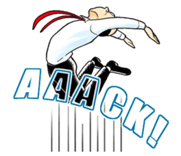 Sticker of a middle-aged man 2 sticker #13236461