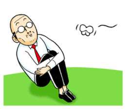 Sticker of a middle-aged man 2 sticker #13236465