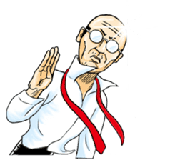 Sticker of a middle-aged man 2 sticker #13236467