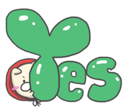 Cosplay dog Little Red Riding Hood sticker #13237485