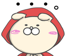 Cosplay dog Little Red Riding Hood sticker #13237491