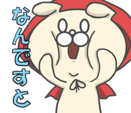 Cosplay dog Little Red Riding Hood sticker #13237494