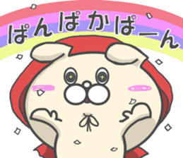 Cosplay dog Little Red Riding Hood sticker #13237495