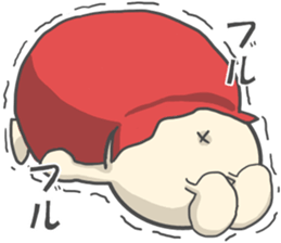 Cosplay dog Little Red Riding Hood sticker #13237506