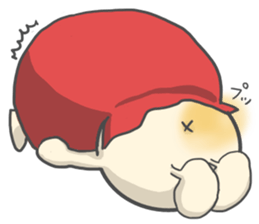 Cosplay dog Little Red Riding Hood sticker #13237507